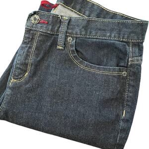 Talbots Straight Leg Mid Rise Dark Wash Denim Jeans Size 8P 5 Pocket Style